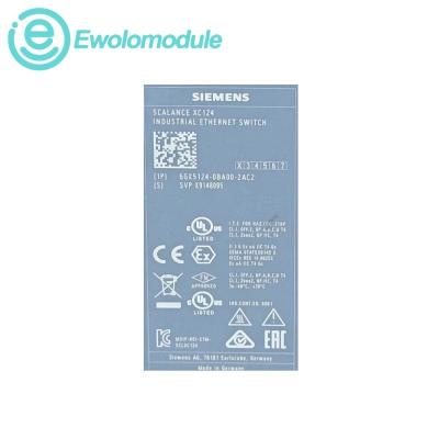 Siemens 6GK5124-0BA00-2AC2 SCALANCE XC124 अनमैनेज्ड इंडस्ट्रियल ईथरनेट स्विच